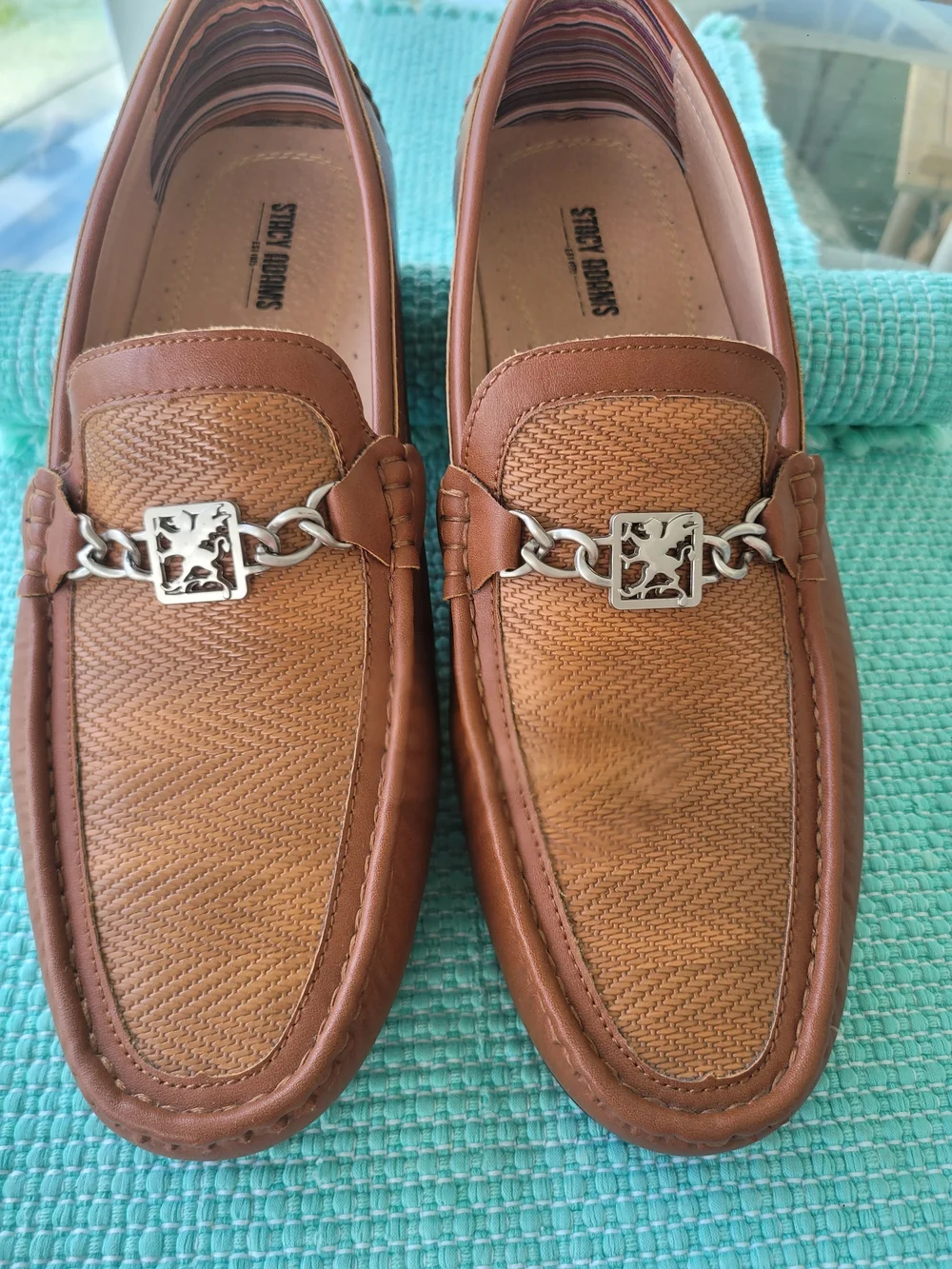 Stacy Adams Men’s Brown Leather Slip-On Loafers